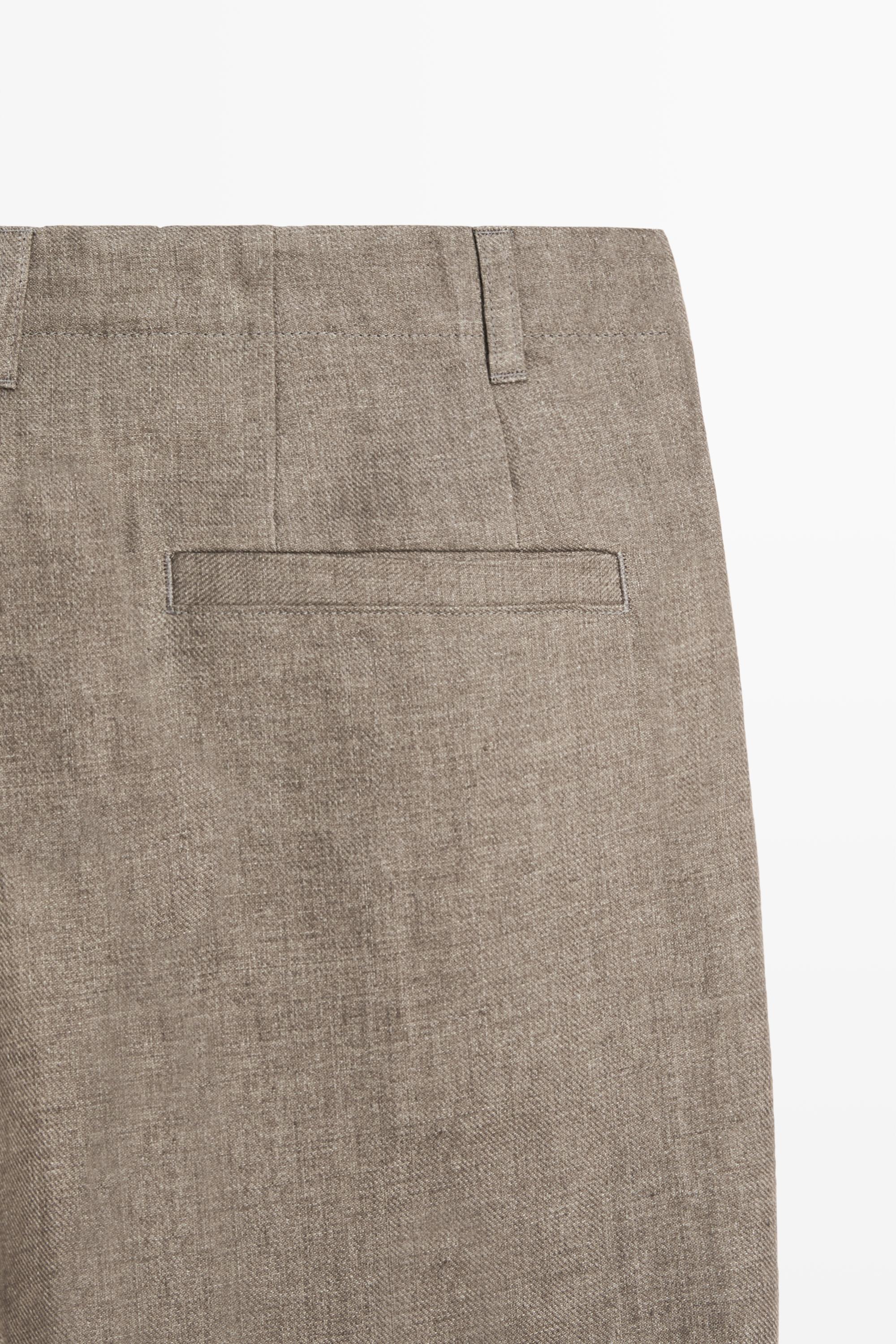 Pantalon total look 100 % lin délavé
